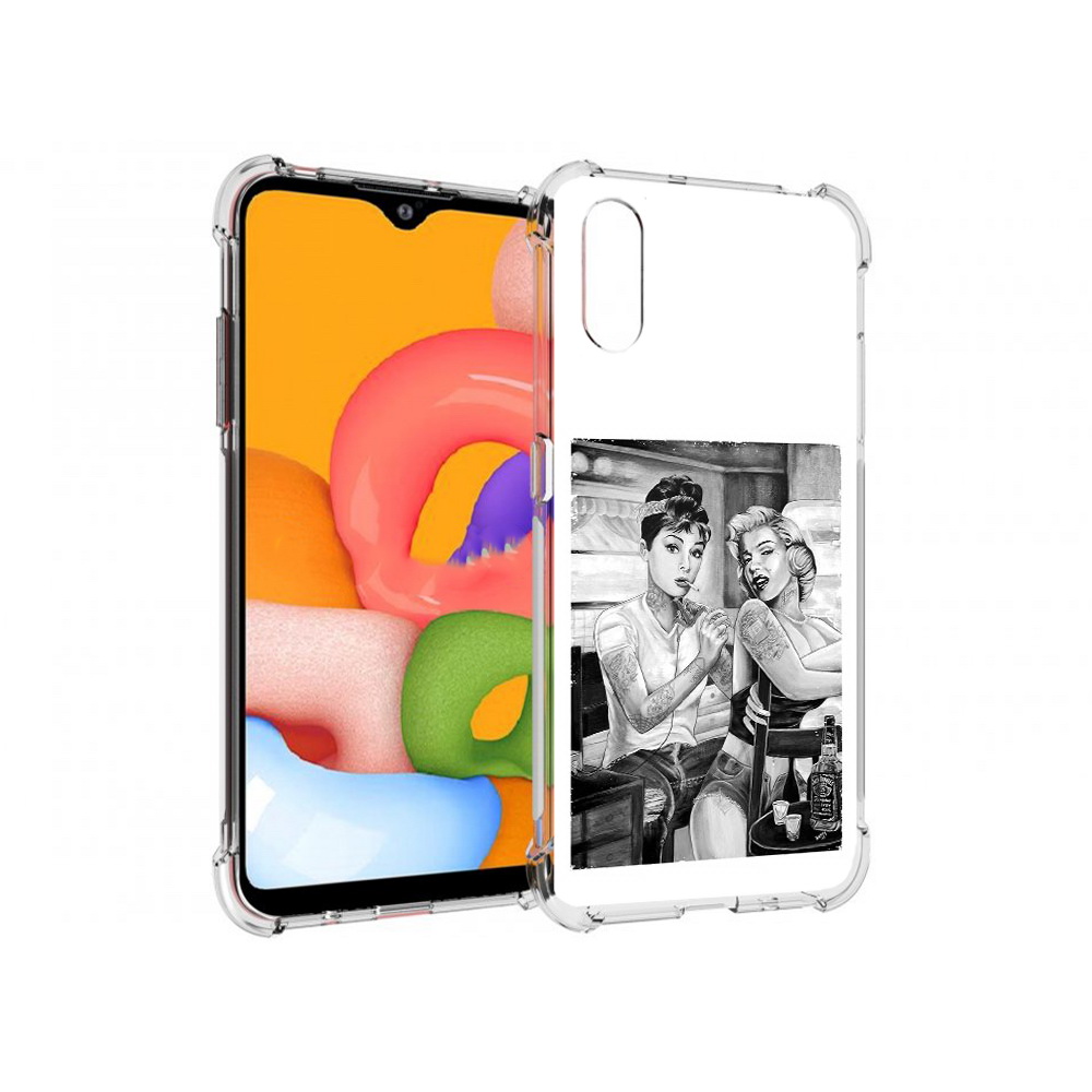 

Чехол MyPads Tocco для Samsung Galaxy A01 тату мастер (PT144711.509.637), Прозрачный, Tocco