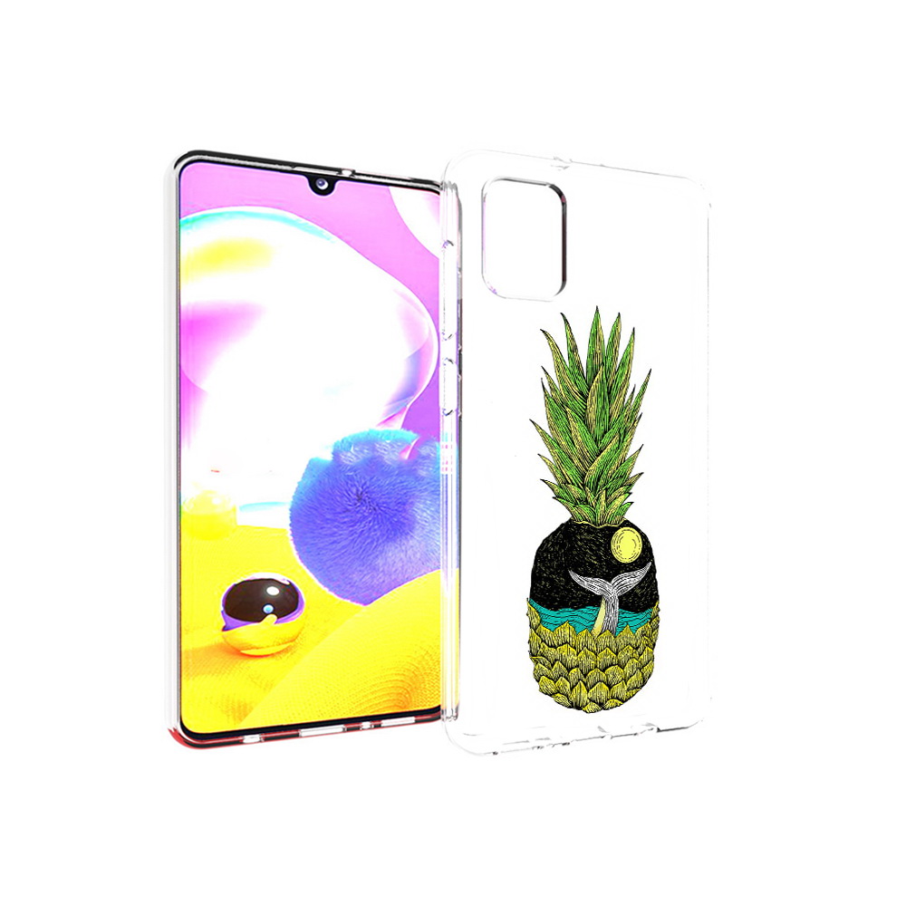 

Чехол MyPads Tocco для Samsung Galaxy A31 ананас с китом (PT146911.482.220), Прозрачный, Tocco