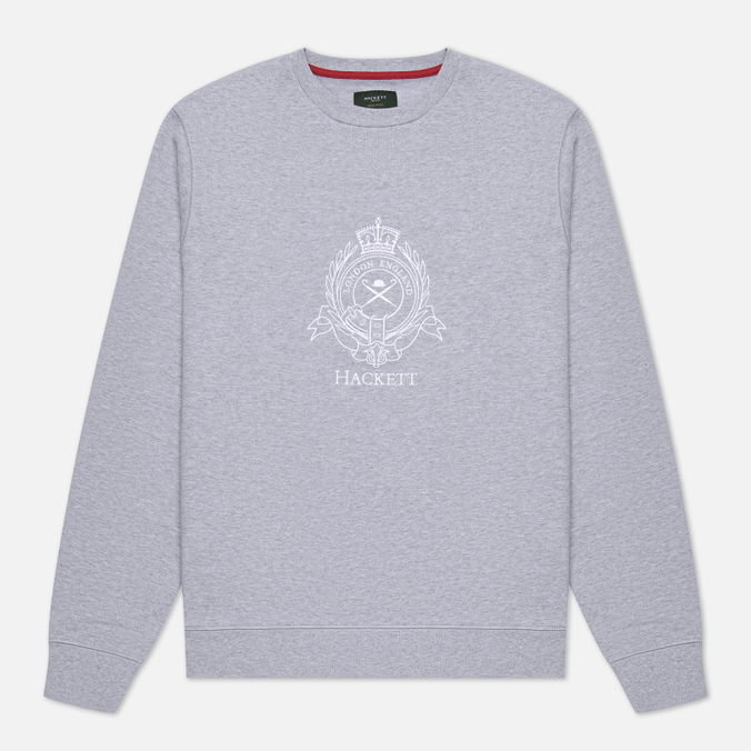 Мужская толстовка Hackett Heritage Logo Crew Neck серый, Размер L