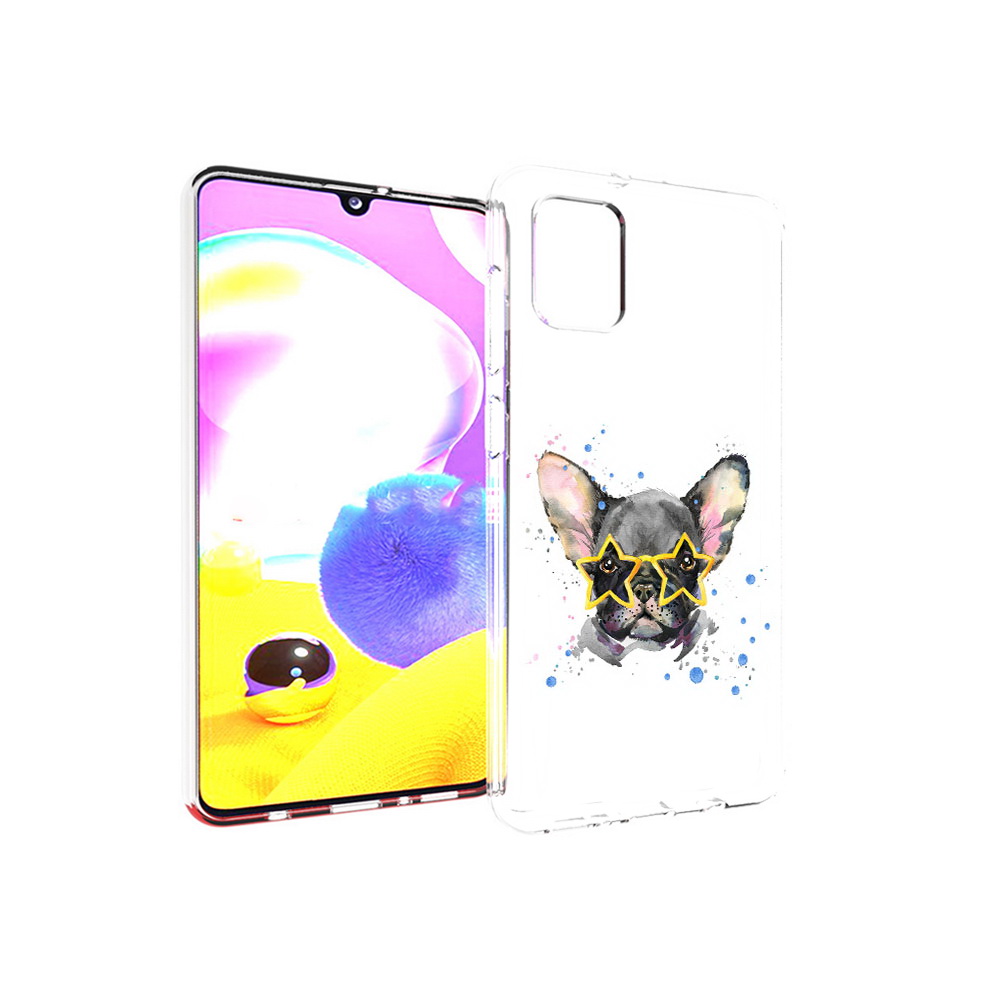 

Чехол MyPads Tocco для Samsung Galaxy A31 буля в очках (PT146911.482.252), Прозрачный, Tocco