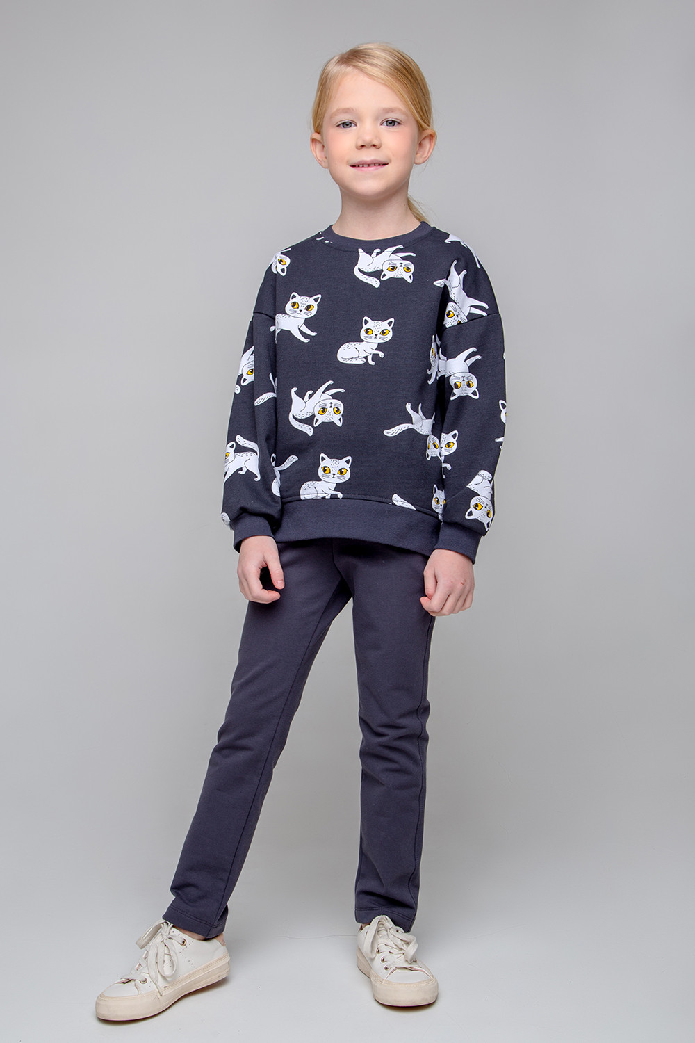 

Брюки детские CROCKID М 3443-1, темно-серый к345, 140, М 3443-1