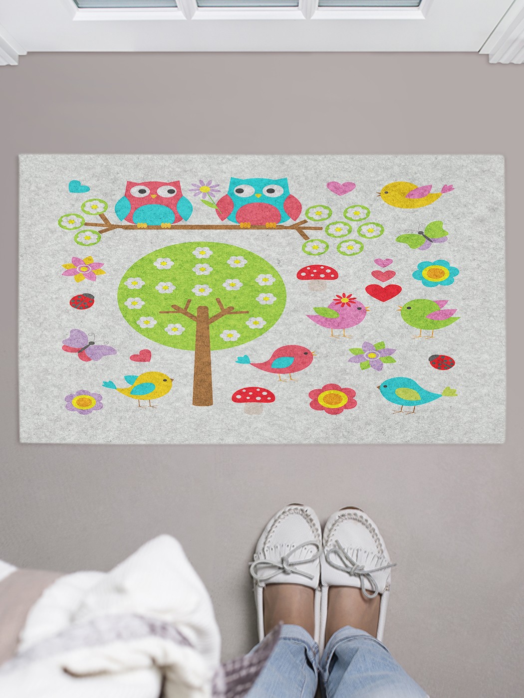 

Придверный коврик в прихожую для обуви, на резиновой основе, 75x45 см door_44240 JoyArty