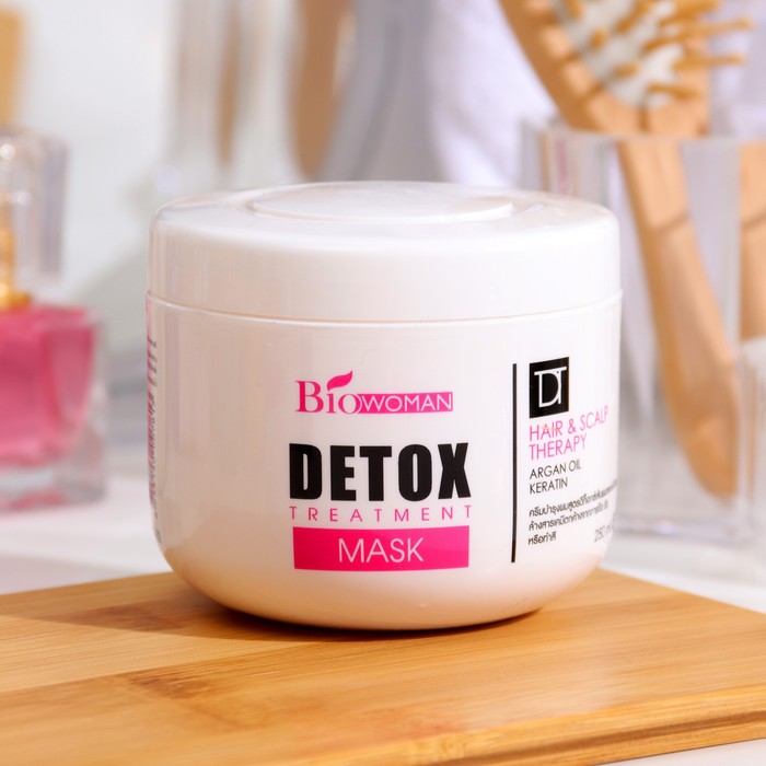 фото Маска для волос biowoman detox с органовым маслом и кератином, 250мл nobrand