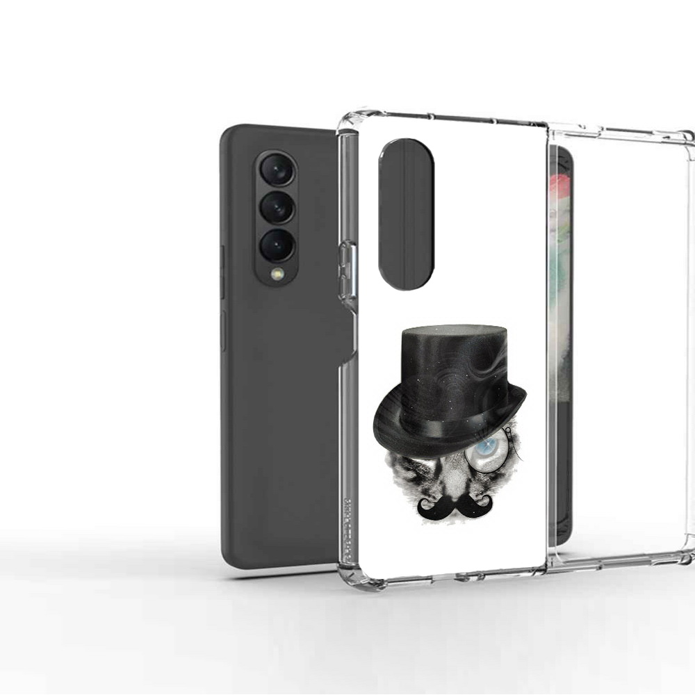 

Чехол MyPads Tocco для Samsung Galaxy Z Fold2 интелегентный кот, Прозрачный, Tocco