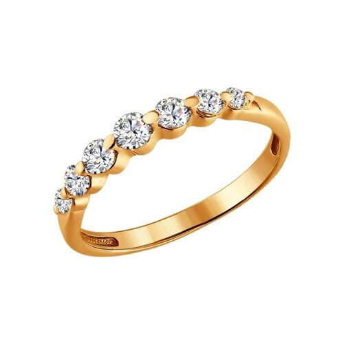 

Кольцо из красного золота р. 17 SOKOLOV 014952, фианит, 014952