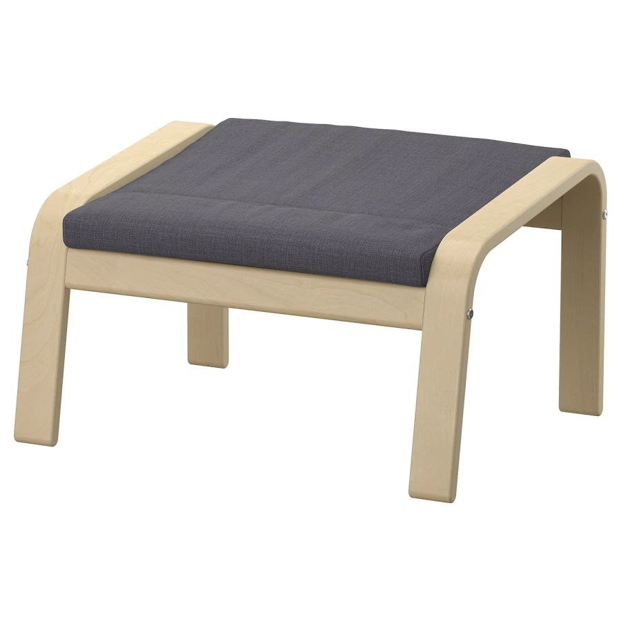 

Банкетка IKEA Поэнг, береза, серый, 60х60 см