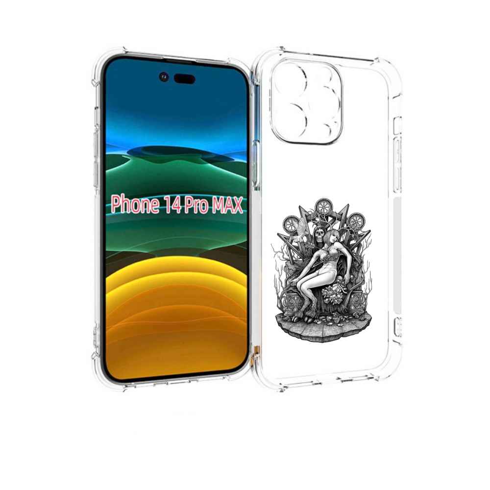

Чехол MyPads девушка на троне для iPhone 14 Pro Max, Прозрачный, Tocco