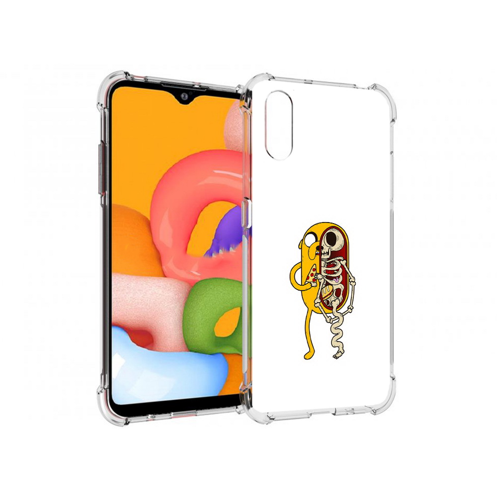 

Чехол MyPads Tocco для Samsung Galaxy A01 Джейк скелет (PT144711.509.64), Прозрачный, Tocco