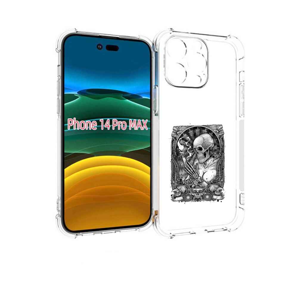 

Чехол MyPads девушка скелет для iPhone 14 Pro Max, Прозрачный, Tocco