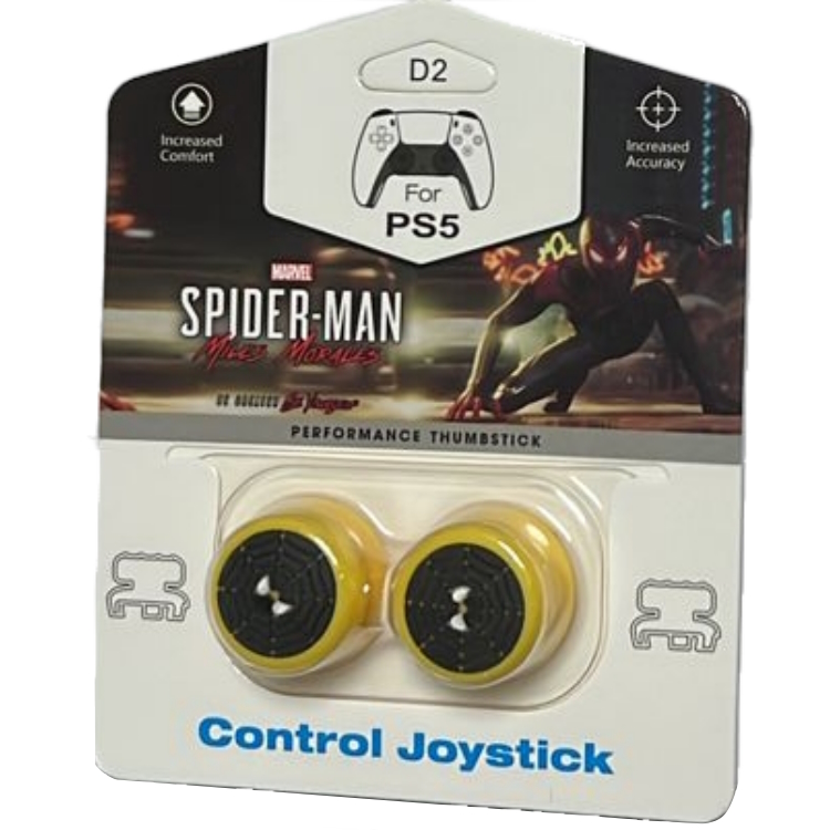 

Накладки на стики для DualSense/DualShock 4 DH Spiderman Miles Mor\D02 Yellow PS4/PS5, Желтый;черный, DH Marvel Spiderman Miles Morales\D02