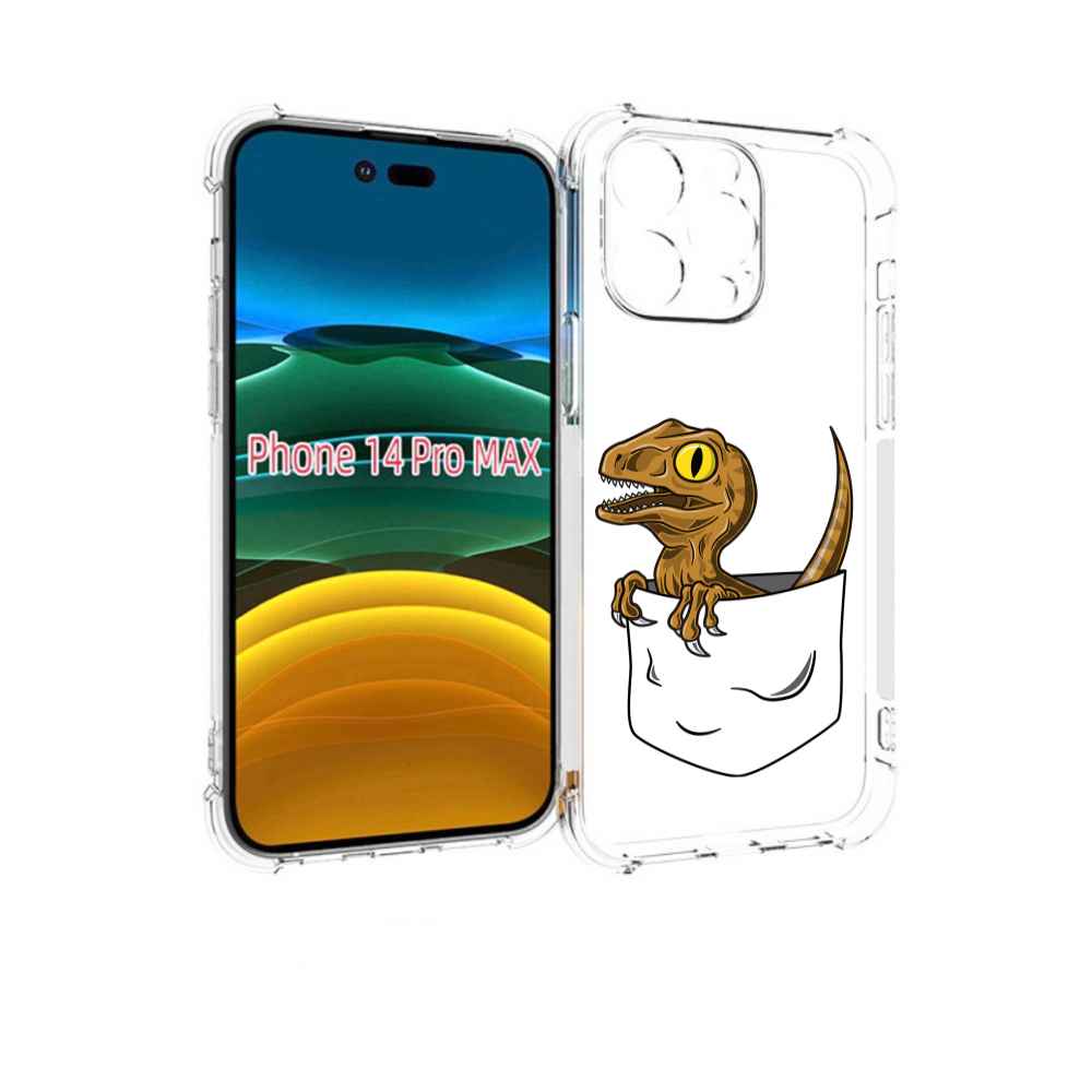 

Чехол MyPads динозавр в кармане для iPhone 14 Pro Max, Прозрачный, Tocco