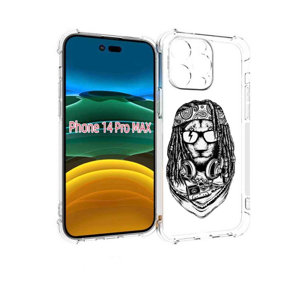 

Чехол MyPads дреды льва для iPhone 14 Pro Max, Прозрачный, Tocco