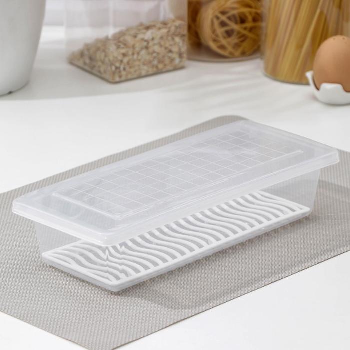 

Контейнер для хранения продуктов с дренажной сеткой, 27,5×11,5×6 см