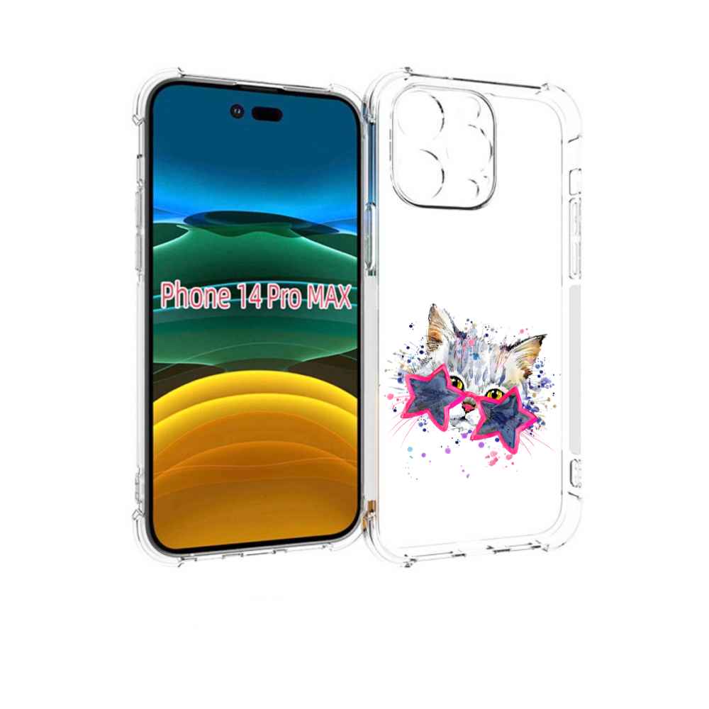 

Чехол MyPads звездные очки для iPhone 14 Pro Max, Прозрачный, Tocco