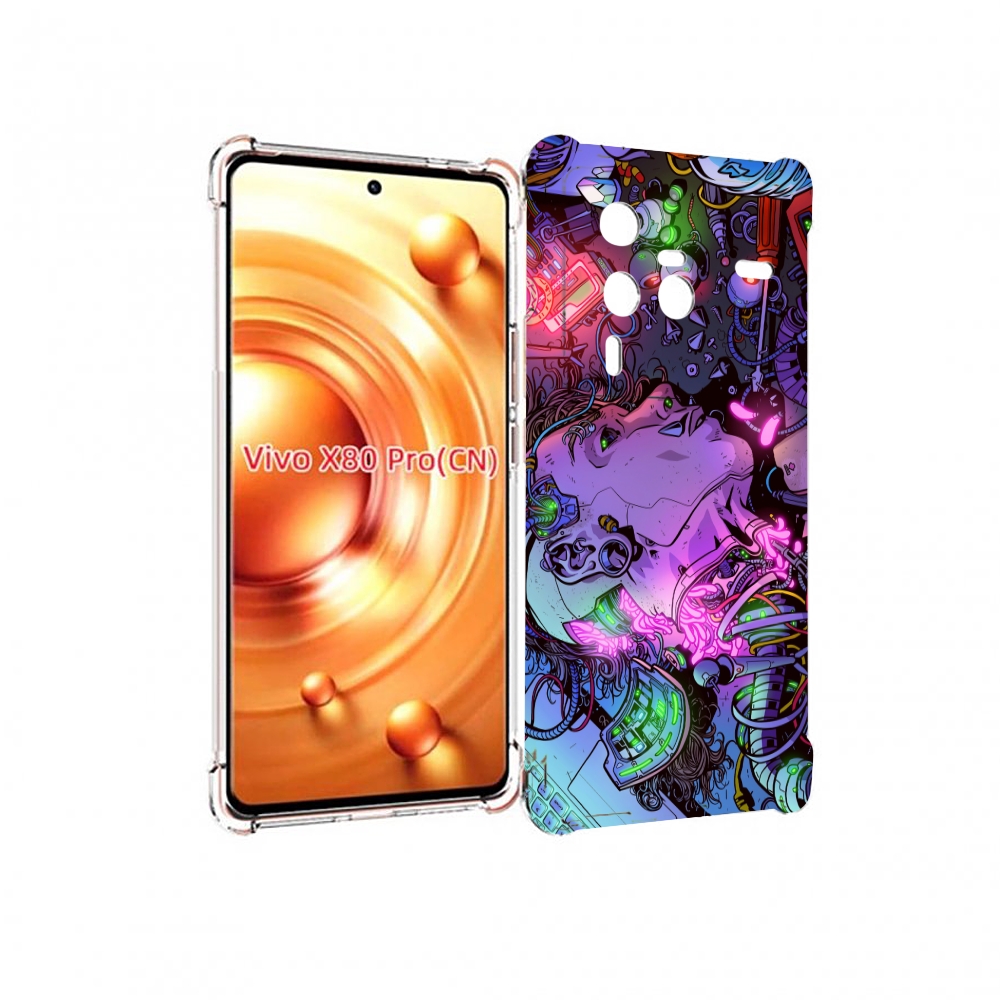

Чехол MyPads голова робота мультик для Vivo X80 PRO, Прозрачный, Tocco