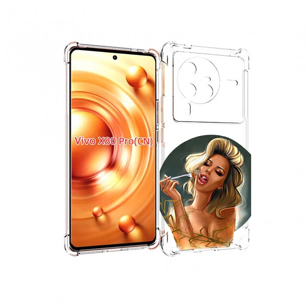 

Чехол MyPads голодная-девушка-модель женский для Vivo X80 PRO, Прозрачный, Tocco