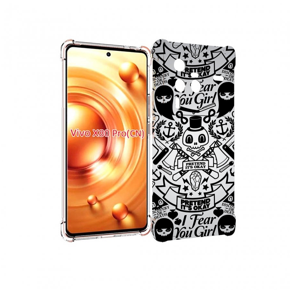 

Чехол MyPads готический-принт для Vivo X80 PRO, Прозрачный, Tocco