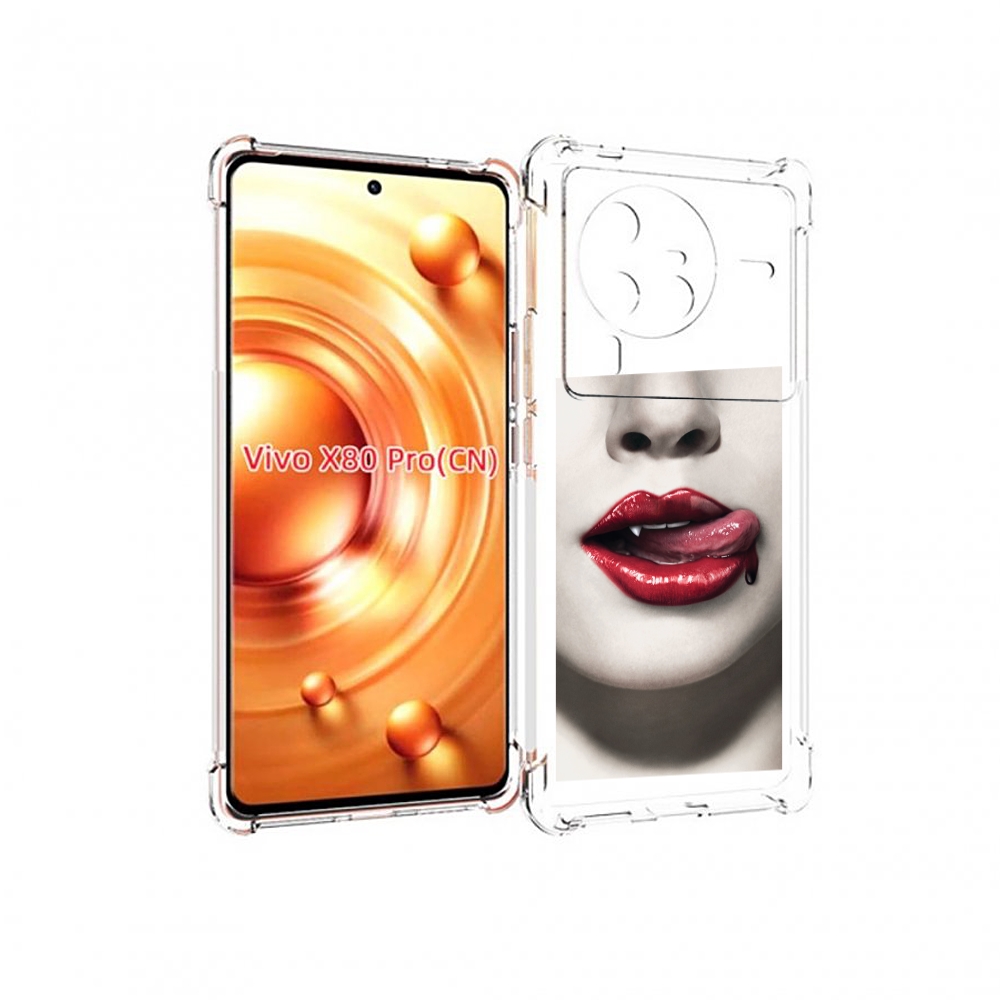 

Чехол MyPads губы-вампирши для Vivo X80 PRO, Прозрачный, Tocco
