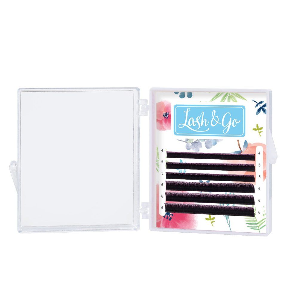 

Ресницы LASH&GO MINI, M, 0.10, 6-8 мм, 6 линий, Черный