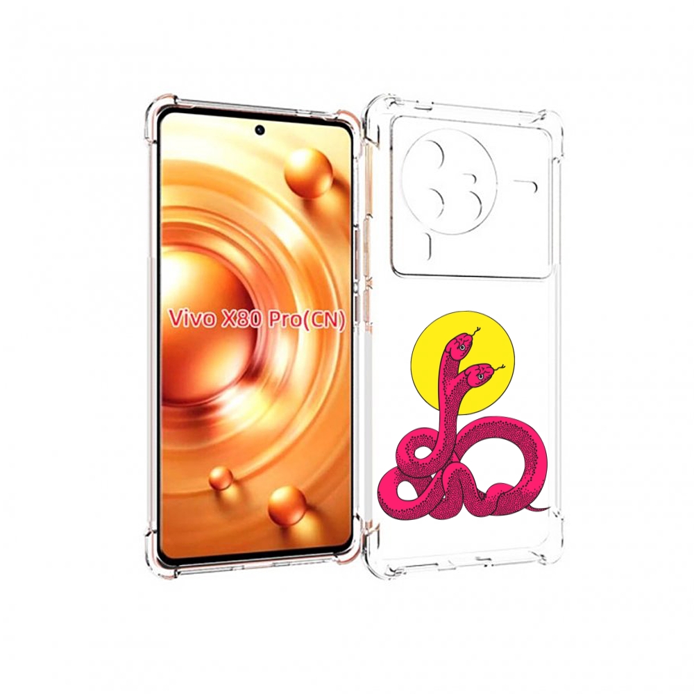 

Чехол MyPads двухголовая-змея для Vivo X80 PRO, Прозрачный, Tocco