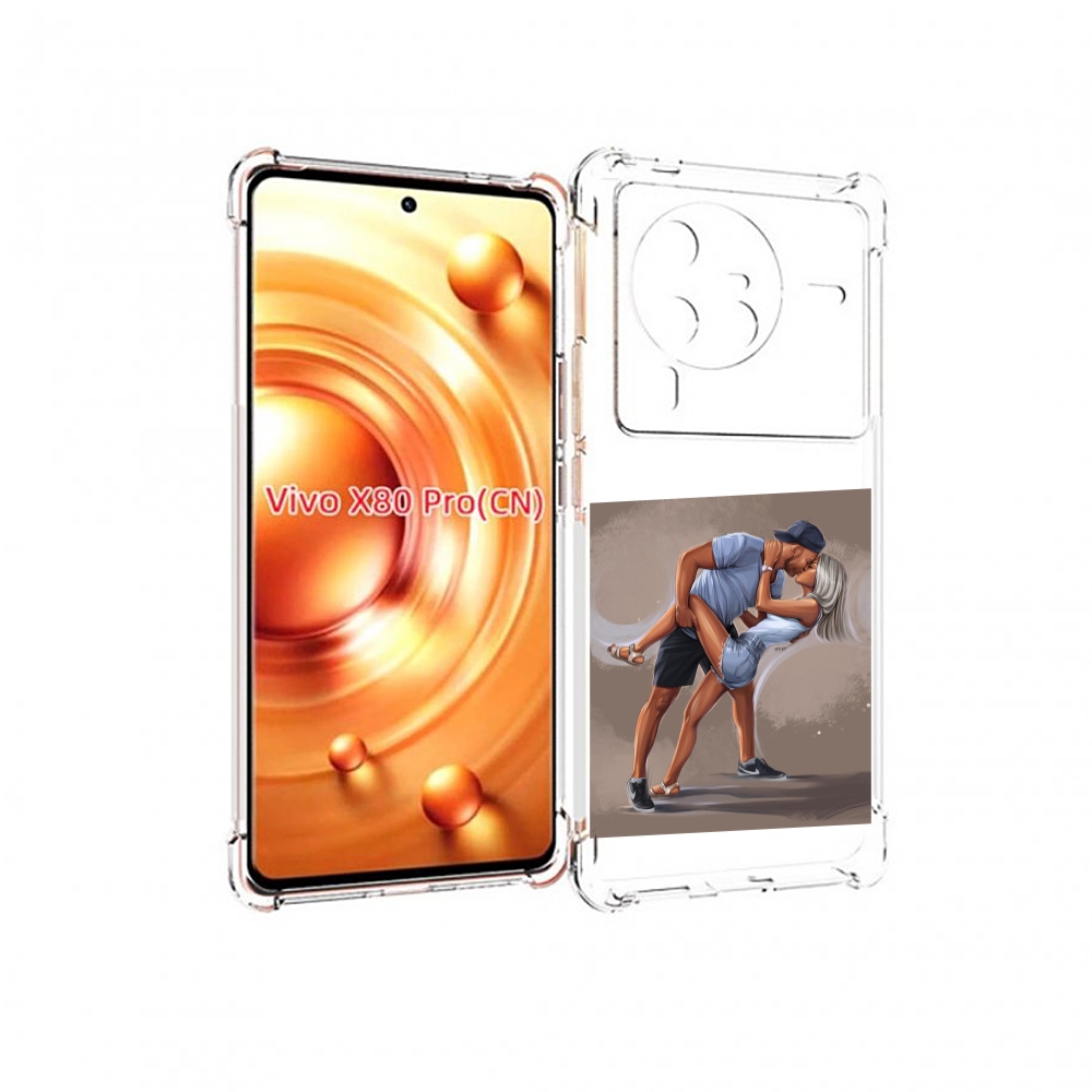 

Чехол MyPads девушка с парнем танцуют женский для Vivo X80 Pro, Прозрачный, Tocco