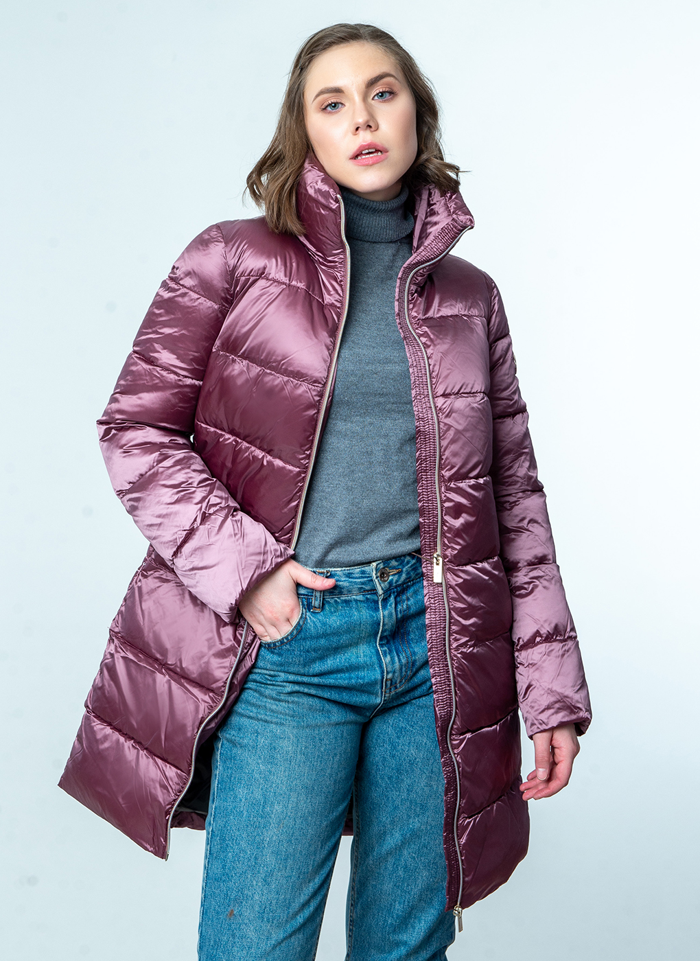 Куртка женская Каляев 58011 фиолетовая 50 RU