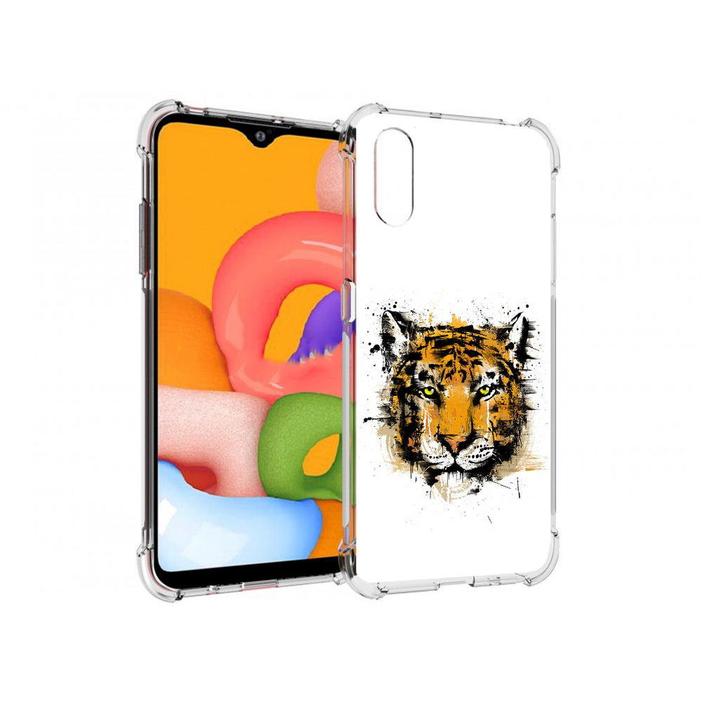 

Чехол MyPads Tocco для Samsung Galaxy A01 тигруля (PT144711.509.643), Прозрачный, Tocco