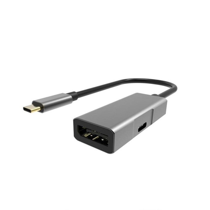 фото Адаптер telecom usb type-c-displayport/usb type-c, m-f grey (cu453)