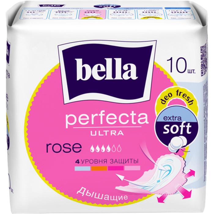 

Гигиенические прокладки Bella Perfecta ULTRA Rose Deo Fresh, 10 шт., Белый