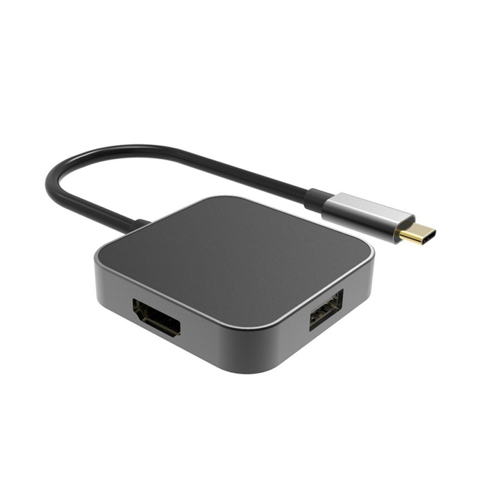 

Адаптер Telecom USB Type-C-HDMI/USB A/USB Type-C/MicroSD, M-F Grey (CU457), CU457