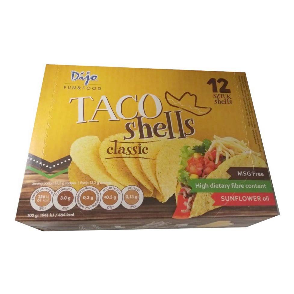 

Лепешка Dijo Taco Shells кукурузные 158 г, Taco Shells кукурузные