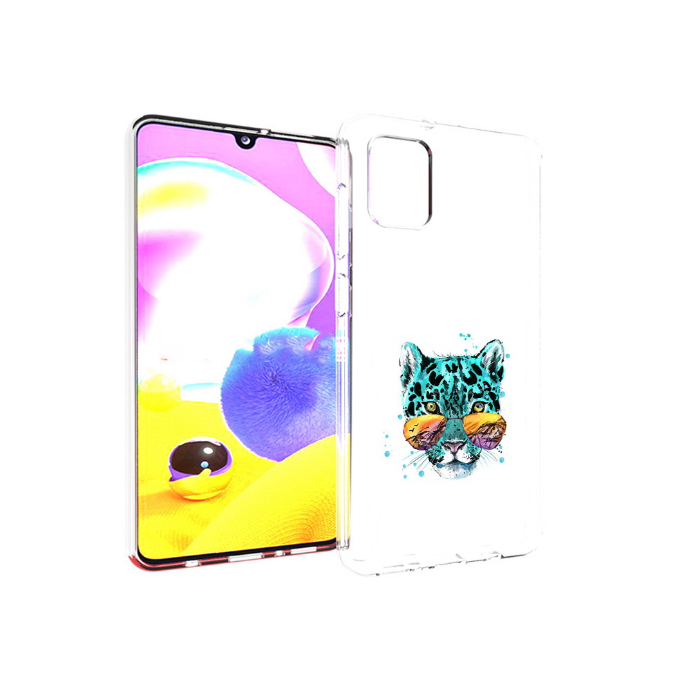 

Чехол MyPads Tocco для Samsung Galaxy A31 голубой лео (PT146911.482.294), Прозрачный, Tocco