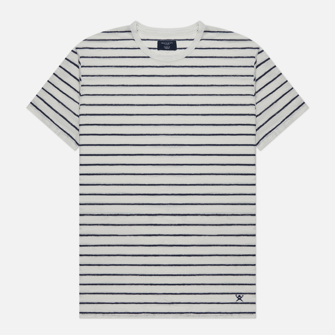 Мужская футболка Hackett Linen Stripe бежевый, Размер L