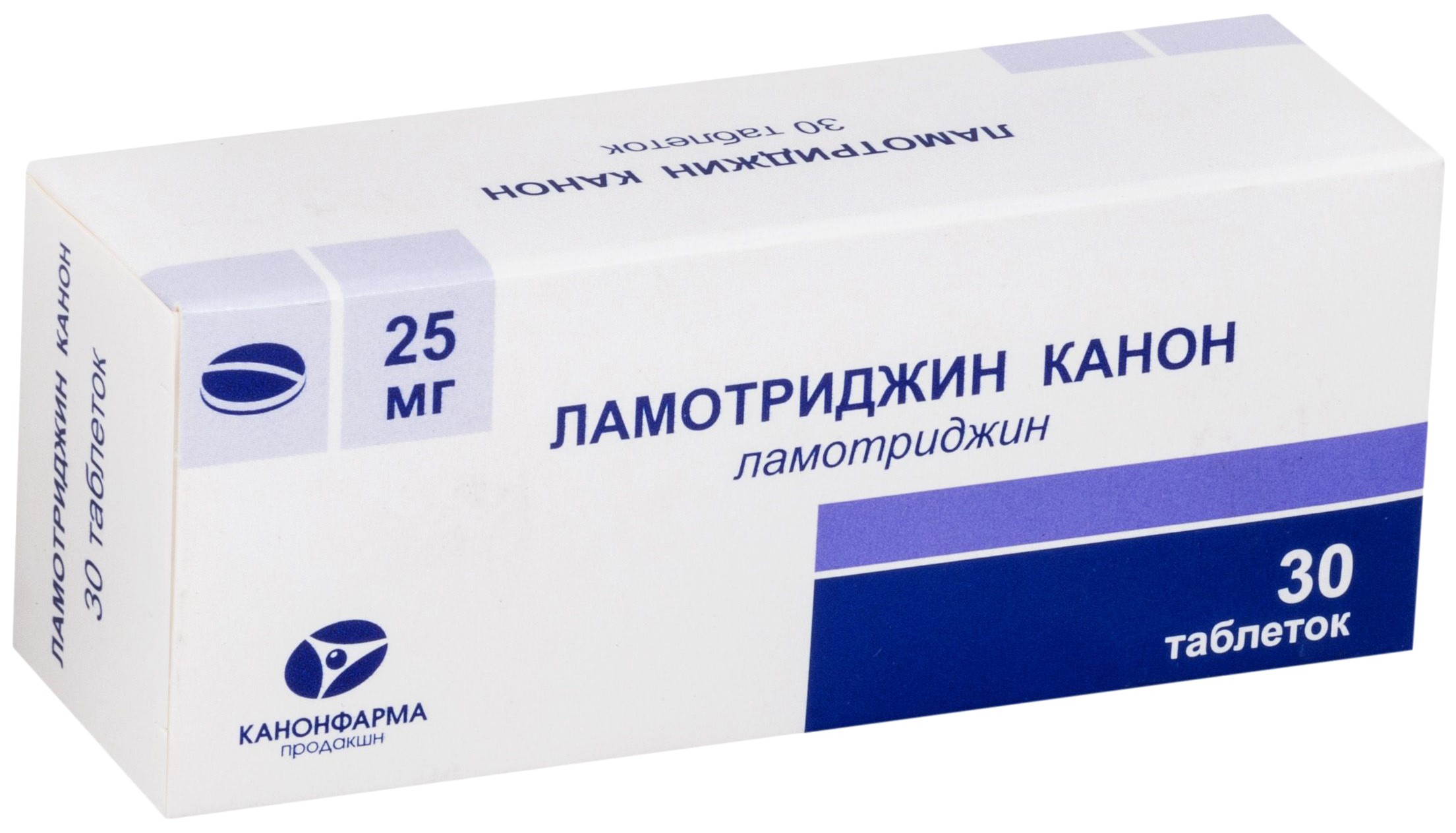 Купить Ламотриджин Канон таблетки 25 мг 30 шт., Канонфарма продакшн ЗАО