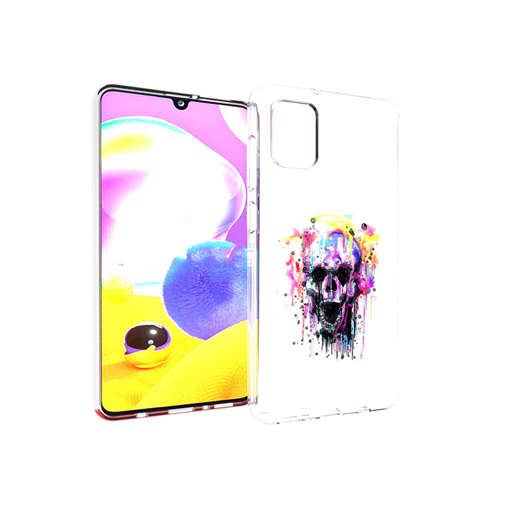 

Чехол MyPads Tocco для Samsung Galaxy A31 граффити череп (PT146911.482.298), Прозрачный, Tocco