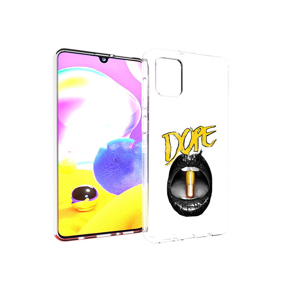 

Чехол MyPads Tocco для Samsung Galaxy A31 губы (PT146911.482.303), Прозрачный, Tocco