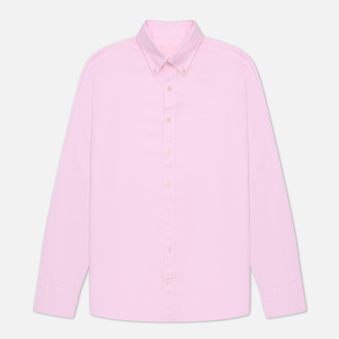 Мужская рубашка Hackett Garment Dyed Oxford Slim Fit розовый, Размер XXL