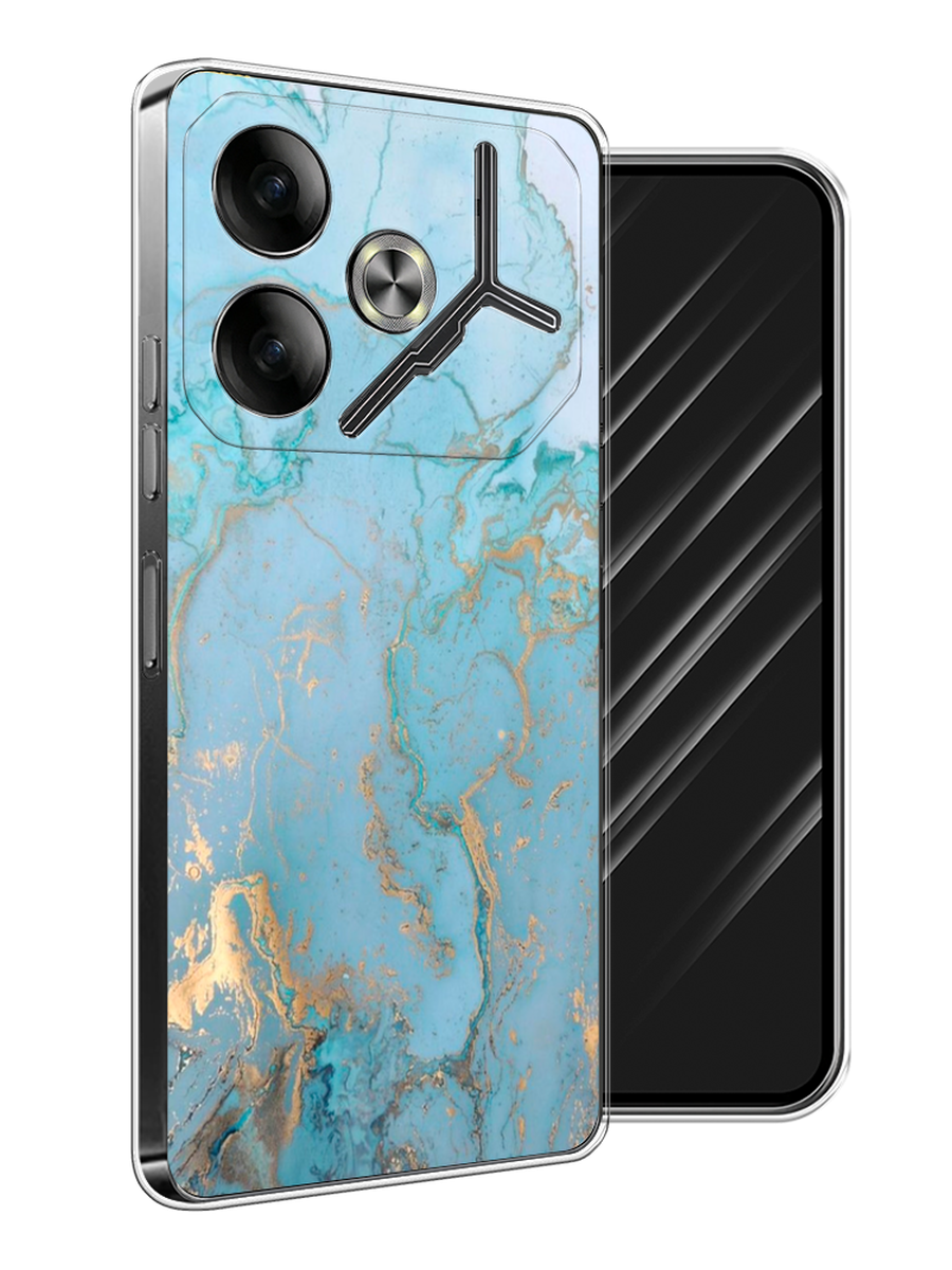 

Чехол Awog на Tecno Pova 6 "Голубой мрамор рисунок", 305350-1