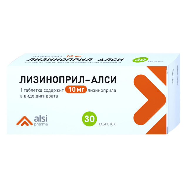Купить Лизиноприл-АЛСИ таблетки 10 мг 30 шт., АЛСИ Фарма