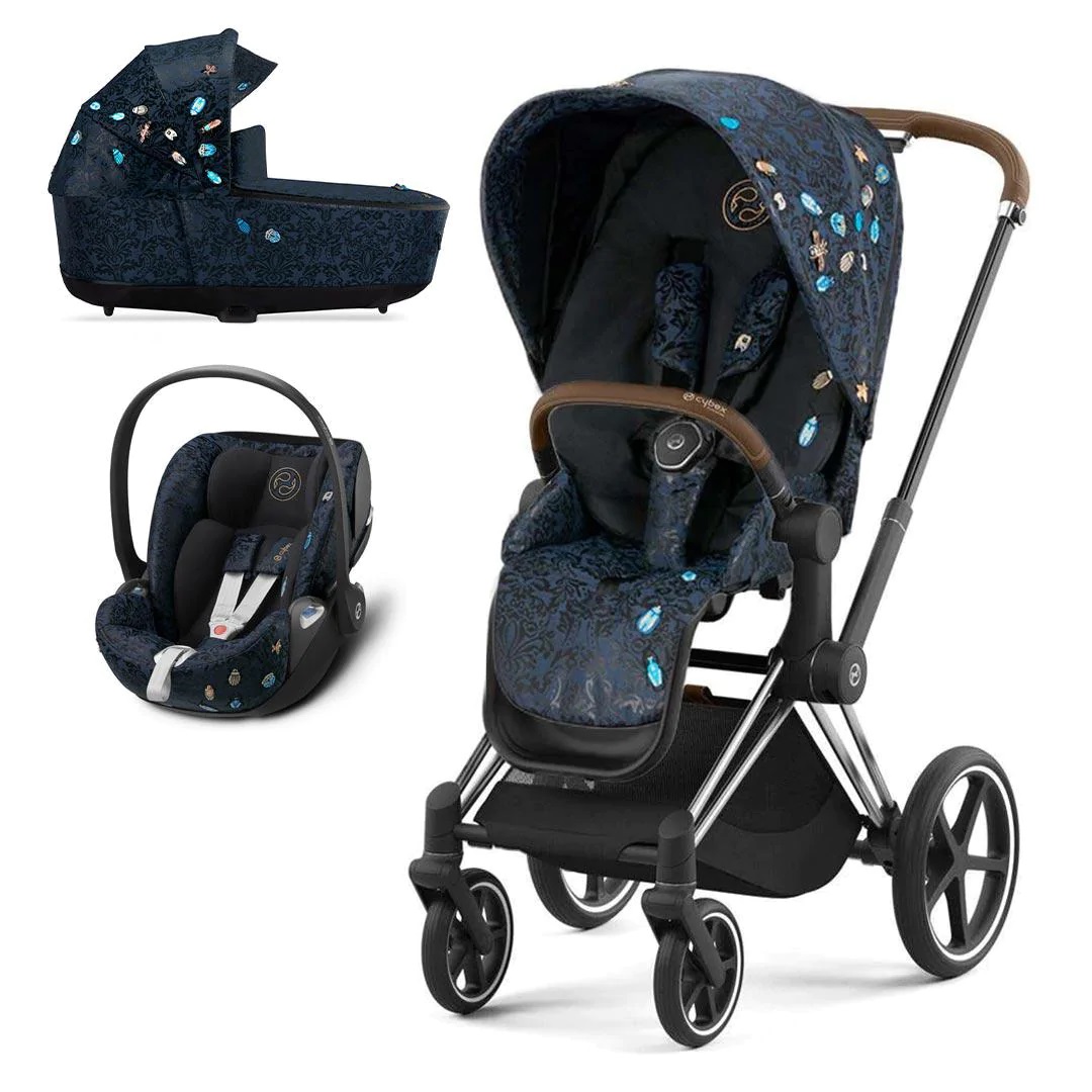 

Коляска 3в1 Cybex Priam IV Jewels of Nature шасси Chrome/brown, Priam Jewels of Nature 3в1