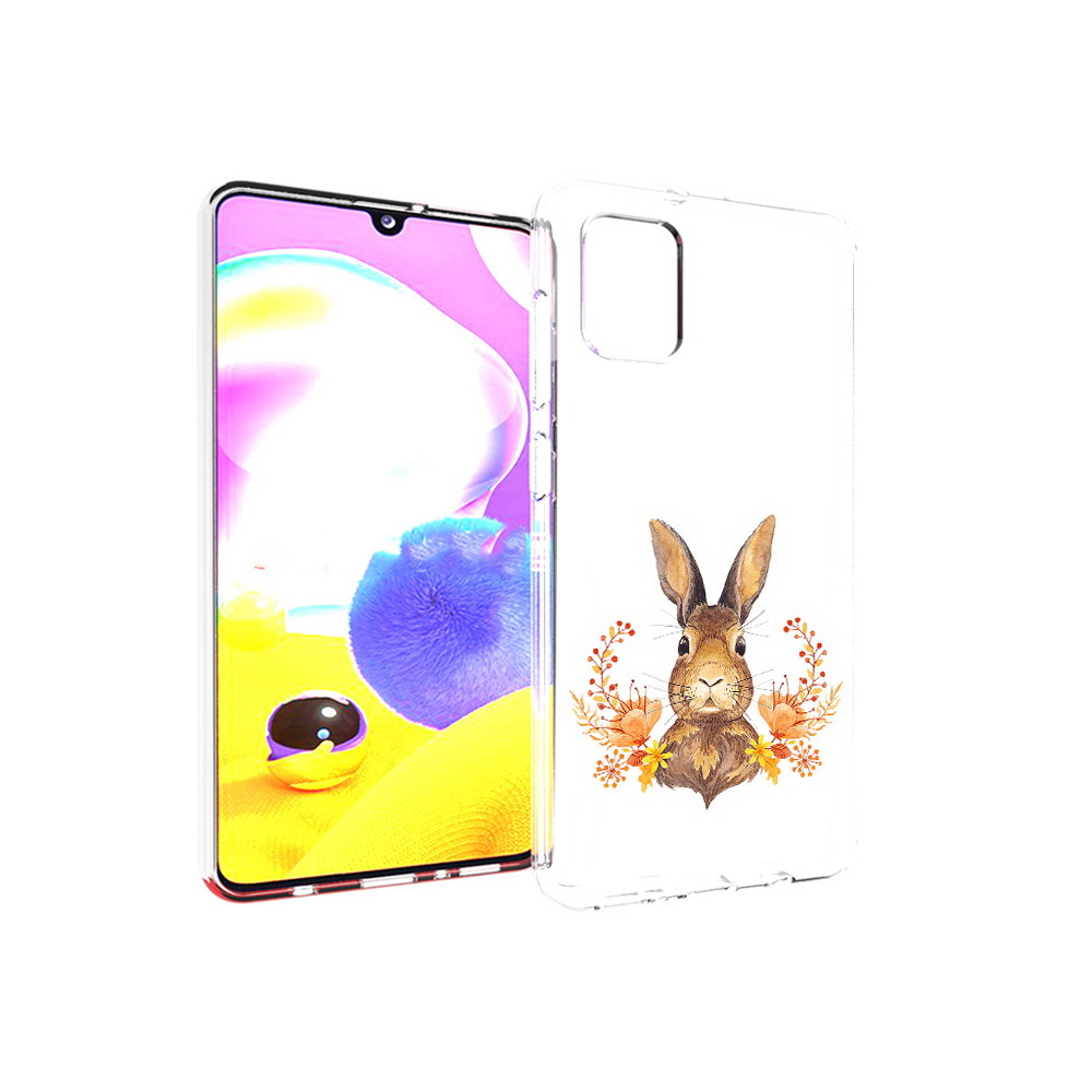 

Чехол MyPads Tocco для Samsung Galaxy A31 зайка в цветах (PT146911.482.349), Прозрачный, Tocco