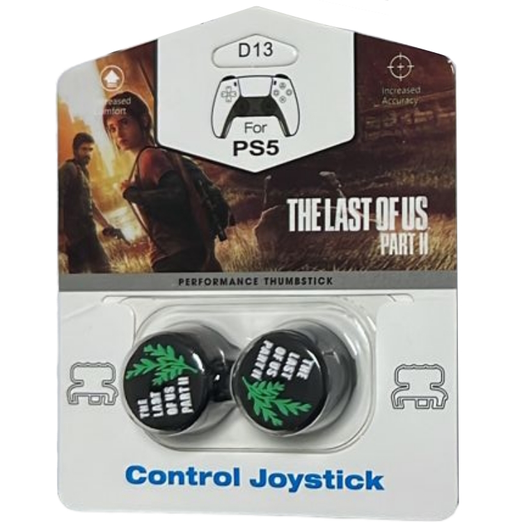 фото Накладки на стики dualsense/dualshock 4 dh the last of us part 2\d13 black/green ps5/ps4 nobrand