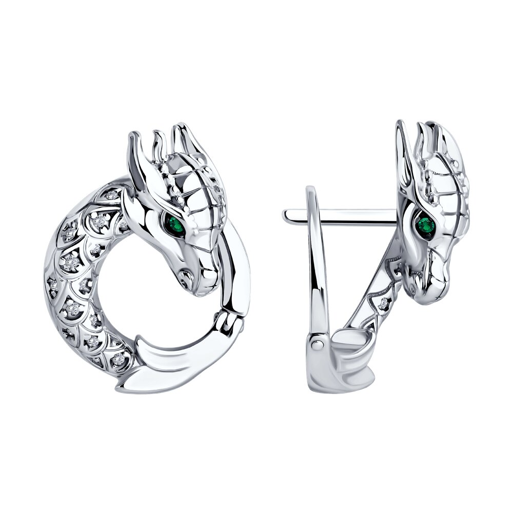 

Серьги из серебра SOKOLOV 94026631, фианит, 94026631