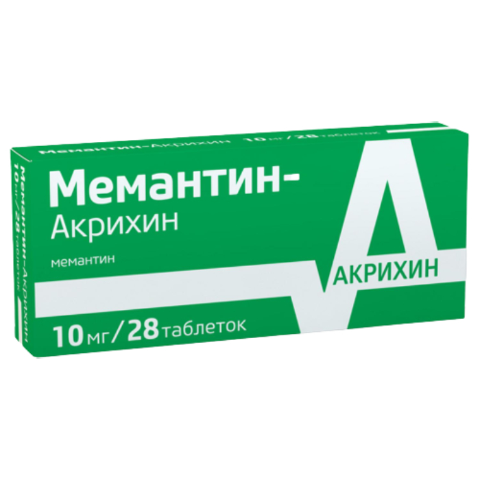 Купить Мемантин таблетки 10 мг 28 шт., Акрихин АО
