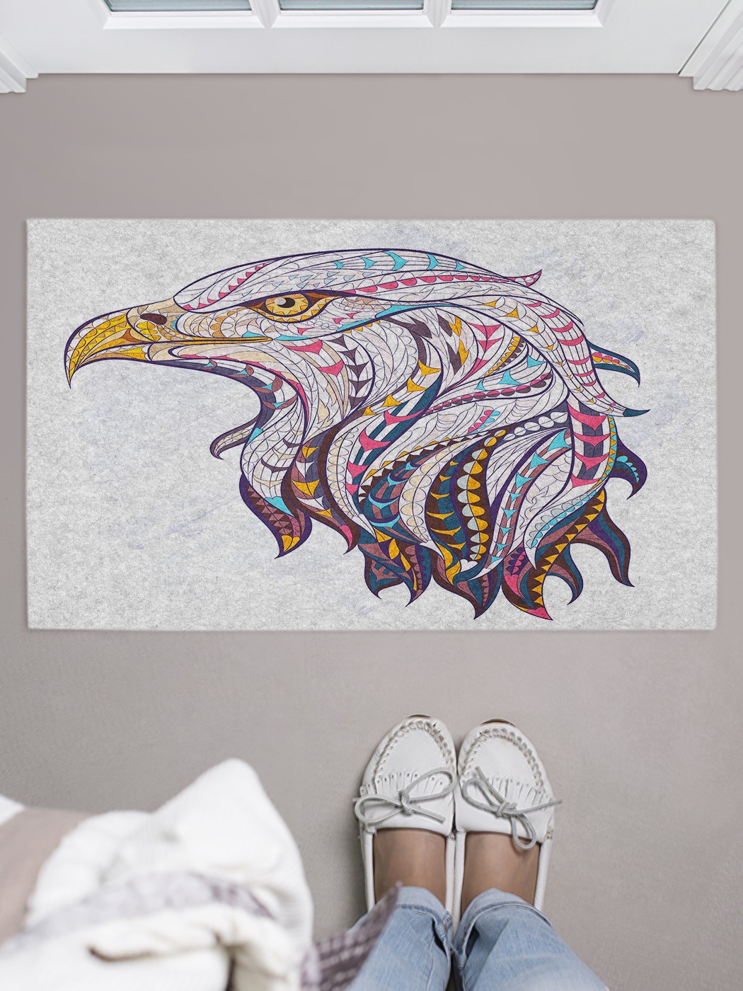 

Придверный коврик в прихожую для обуви, на резиновой основе, 75x45 см door_44431 JoyArty