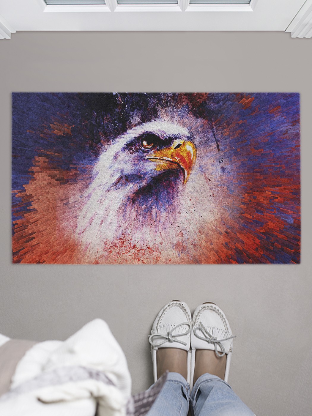 

Придверный коврик в прихожую для обуви, на резиновой основе, 75x45 см door_44433 JoyArty