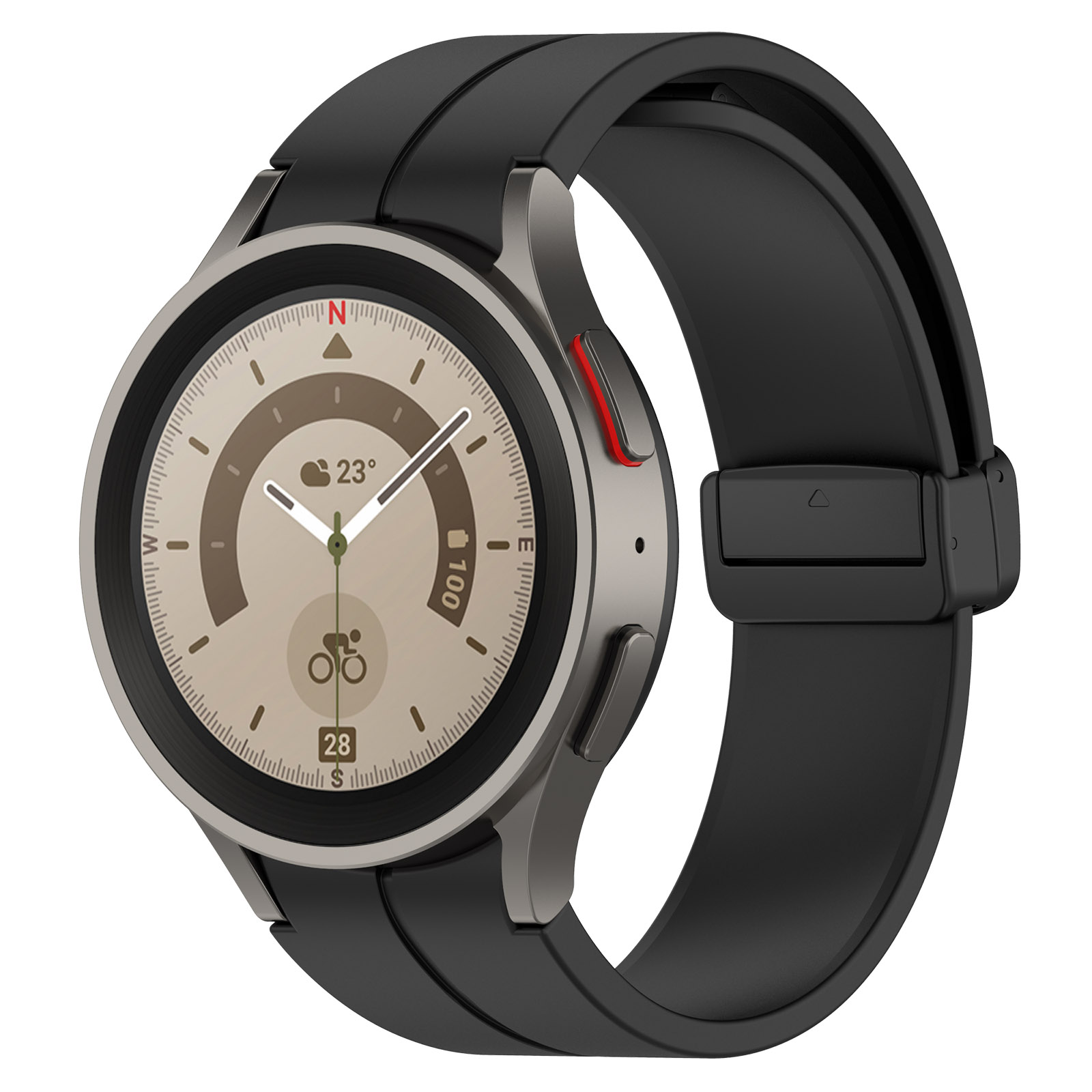

Силиконовый ремешок для Samsung Galaxy Watch 7/FE/6 Classic,с черной магнитной застежкой, Черный, Силиконовый ремешок для Samsung Galaxy Watch 7/FE/6 Classic,с черной магнитной застежкой