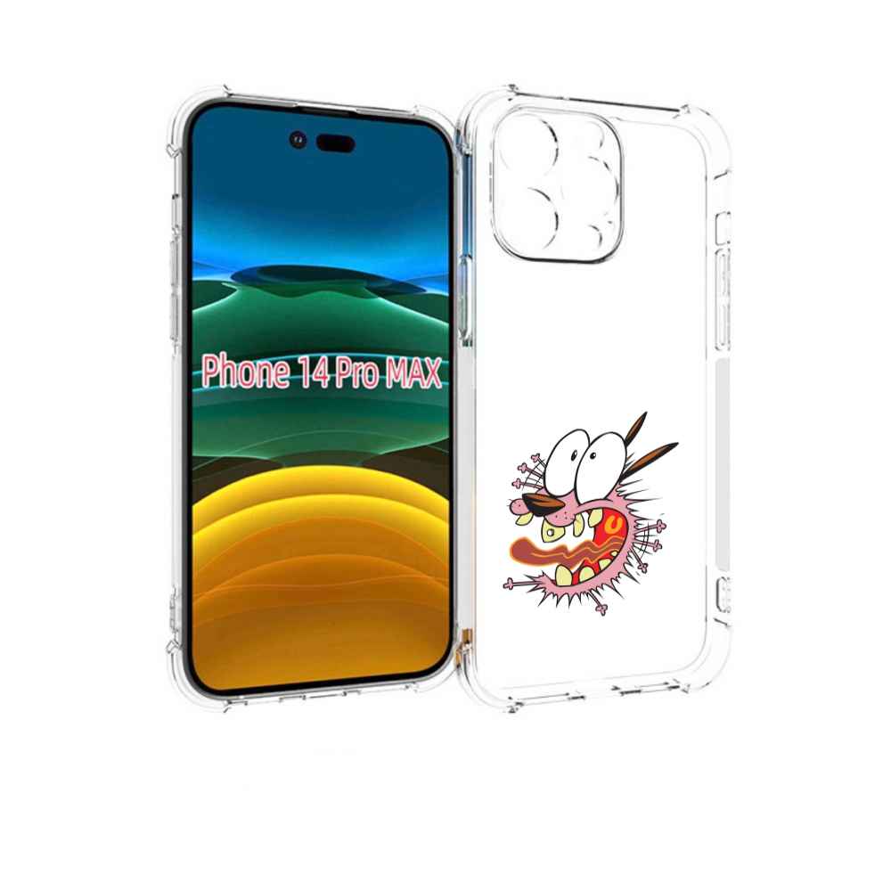 

Чехол MyPads испуганный бобик для iPhone 14 Pro Max, Прозрачный, Tocco