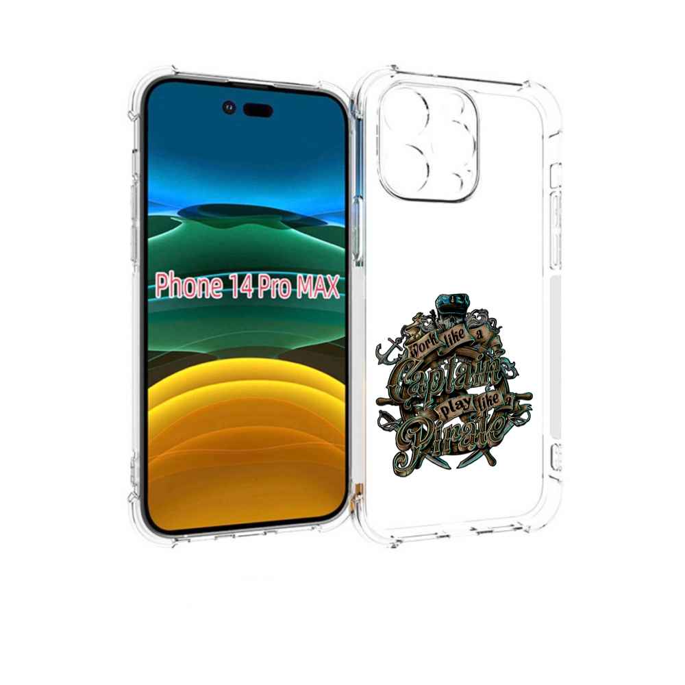 

Чехол MyPads капитан пиратов для iPhone 14 Pro Max, Прозрачный, Tocco