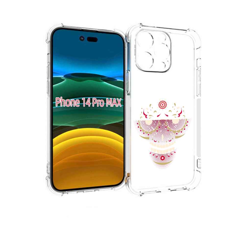 

Чехол MyPads карнавальный скелет абстракция для iPhone 14 Pro Max, Прозрачный, Tocco